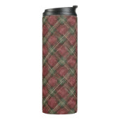Burgundy Red Green Plaid Thermosbeker (Gedraaid links)