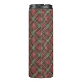 Burgundy Red Green Plaid Thermosbeker (Achterkant)