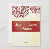 Burgundy Red Ivory Merry Alles-fotokaart Feestdagenkaart (Achterkant)