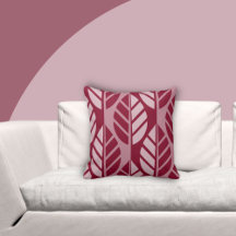 Burgundy Red Leaves Pattern
