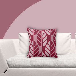 Burgundy Red Leaves Pattern Kussen