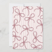 Burgundy Red Lingerie Lace Bachelorette Party Kaart (Achterkant)