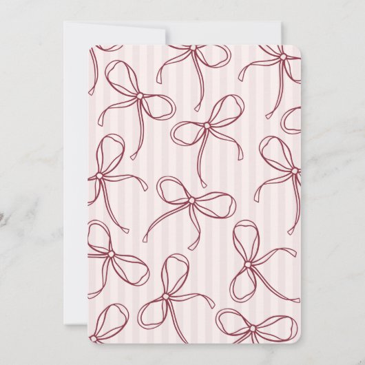 Burgundy Red Lingerie Lace Bachelorette Party Kaart (Achterkant)