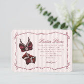 Burgundy Red Lingerie Shower Panties Please Informatiekaartje (Staand voorkant)