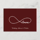 Burgundy Red Love Wedwing Wishes & Advice Kaarten (Achterkant)