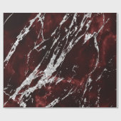 Burgundy Red Marble Silver Gray Stroke Stone Cadeaupapier (Vlak)