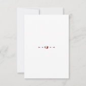 Burgundy Red Marsala Floral Hand Lettering RSVP (Achterkant)