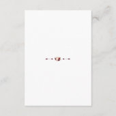 Burgundy Red Marsala Floral Hand Lettering RSVP (Achterkant)