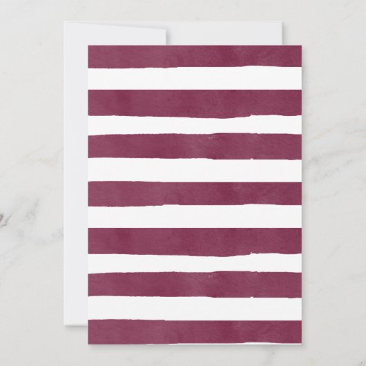 Burgundy Red Marsala Floral Vrijgezellenfeest Kaart (Achterkant)