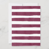 Burgundy Red Marsala Floral Wedding Shower Kaart (Achterkant)