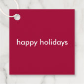 Burgundy Red Minimalist | Kerstmis in Ruby Maroon Bedankjes Labels (Voorkant)