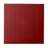 Burgundy Red Minimalist Striped Pattern Tegeltje (Voorkant)