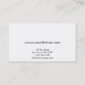 Burgundy Red  Monogram Business Visitekaartje (Achterkant)