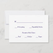 Burgundy Red Navy Blue Floral Wedding RSVP (Achterkant)