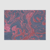 Burgundy Red Navy Blue Glitter Marble Tissuepapier (Voorkant)