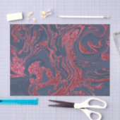 Burgundy Red Navy Blue Glitter Marble Tissuepapier (Craft)