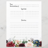 Burgundy Red Navy Blush Vrijgezellenfeest Recipkaa (Achterkant)