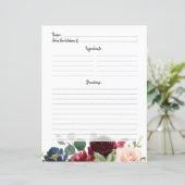 Burgundy Red Navy Blush Vrijgezellenfeest Recipkaa (Staand voorkant)