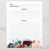 Burgundy Red Navy Blush Vrijgezellenfeest Recipkaa (Voorkant)