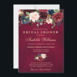 Burgundy Red Navy Floral Rustic Boho Vrijgezellenf Kaart<br><div class="desc">Waterverf Burgundy Red Navy Floral Rustic Boho Wedding Bridal Shower Invitation Kaart. Ideaal voor een valbruiloft. Het ontwerp is voorzien van een verbluffende bouquet van Bourgogne / Marsala , perziken , zeemijlbloemen met bijbehorende bladeren. Zoek meer overeenkomende design en variaties in mijn winkel met 'blissweddingpaperie'. En voel me vrij om...</div>