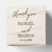 Burgundy Red Navy Floral Rustic Boho Wedding Bedankdoosjes (Bovenkant)