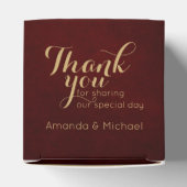 Burgundy Red Navy Floral Rustic Boho Wedding Bedankdoosjes (Bovenkant)