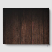 Burgundy Red Navy Floral Rustic Weddenschap Gastenboek (Achterkant)