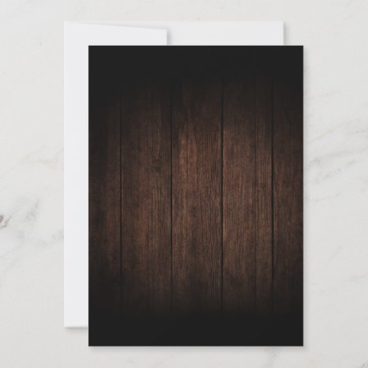 Burgundy Red Navy Floral Rustige bruiloft Kaart (Achterkant)