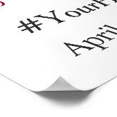 Burgundy Red Navy Floral Vrijgezellenfeest Foto Bo Poster (Hoek)