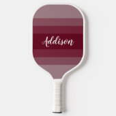 Burgundy Red Ombre Stiped Pickleball Paddle (Achterkant)