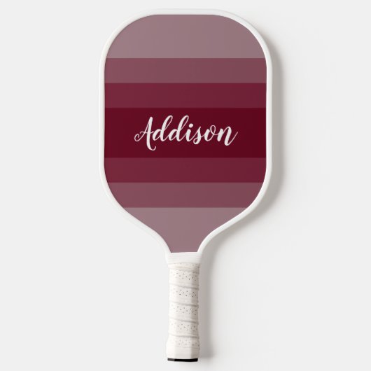 Burgundy Red Ombre Stiped Pickleball Paddle (Achterkant)