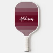 Burgundy Red Ombre Stiped Pickleball Paddle (Voorkant)
