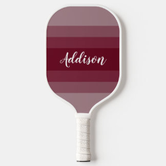 Burgundy Red Ombre Stiped Pickleball Paddle