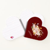 Burgundy Red Pink Floral Heart Gratitude Journal Notitieboek (Binnen)