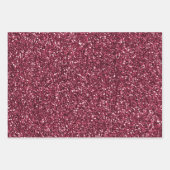 Burgundy Red Pink Rose Gold Glitter Stripes Inpakpapier Vel (Voorkant 2)
