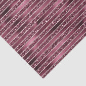 Burgundy Red Pink Rose Gold Glitter Stripes Tissuepapier (Detail)