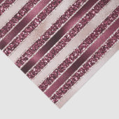 Burgundy Red Pink Rose Gold Glitter Stripes Tissuepapier (Detail)