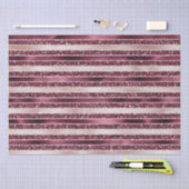 Burgundy Red Pink Rose Gold Glitter Stripes Tissuepapier (Craft)