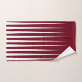 Burgundy Red Pleat Triangle Design Towel Bad Handdoek (Handdoek)