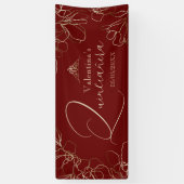 Burgundy Red Quinceañera Banner (Verticaal)