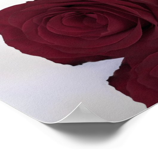 Burgundy Red Rose 5 Table Wedding Seding Chart Poster (Hoek)