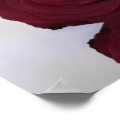 Burgundy Red Rose 5 Table Wedding Seding Chart Poster (Hoek)