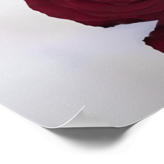 Burgundy Red Rose 7 Table Wedding Seding Chart Poster (Hoek)