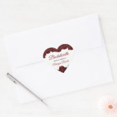 Burgundy Red Rose Bachelorette Party Hart Sticker (Envelop)