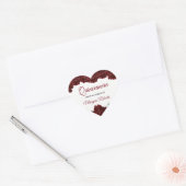 Burgundy Red Rose Quinceanera 15th Birthday Party Hart Sticker (Envelop)