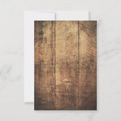 Burgundy Red Rose Rustic Wood Weddenschap Kaart (Achterkant)