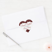 Burgundy Red Rose Sweet 16 16th Birthday Party Hart Sticker (Envelop)