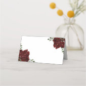 Burgundy Red Rose Table Name Place Card Plaatskaartje (Achterkant)