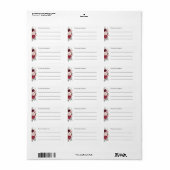 Burgundy Red Roses Floral Waterverf Weddenschap Etiket (Full Sheet)