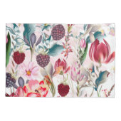 Burgundy Red Rustic Flowers Floral Natuur Kussensloop (Achterkant)